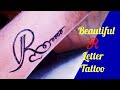 How to make a simple and beautiful R letter Tattoo By Tattoo by KK