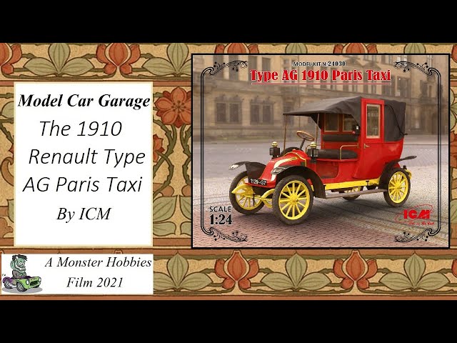 Model Car Garage - The 1910 Renault Type AG Paris Taxi by ICM