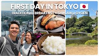 FIRST DAY in TOKYO 🇯🇵 | Traditional Breakfast + Shinjuku Gyoen