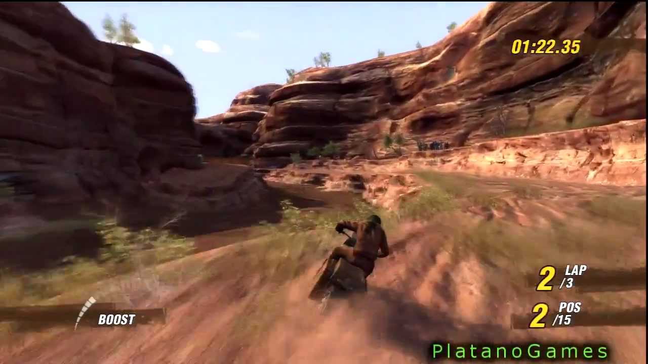 Motorstorm Racing With A Bike Full Race + Free Run At End HD
