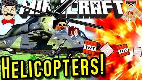 Minecraft HELICOPTERS! New Realistic Helicopters - Mod Showcase!