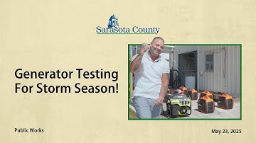 Generator Testing for The Upcoming Storm Season!