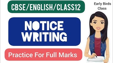 Notice Writing for class 12/English/ CBSE/2023-24/Tips for Notice Writing/How to draft a Notice