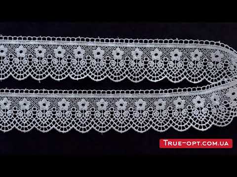 Мереживо 6см, 9 метрів моток, колір білий, видео 1