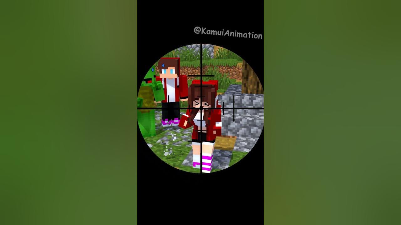 Dancing JJ Sister vs Assasain - MAIZEN Minecraft Animation #shorts