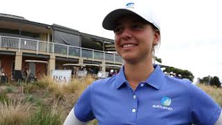 Australia's Steph Kyriacou after Rd 3 of the 2019 #QueenSirikit Cup