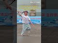 Girl performs Yingge dance aboard naval frigate during open day