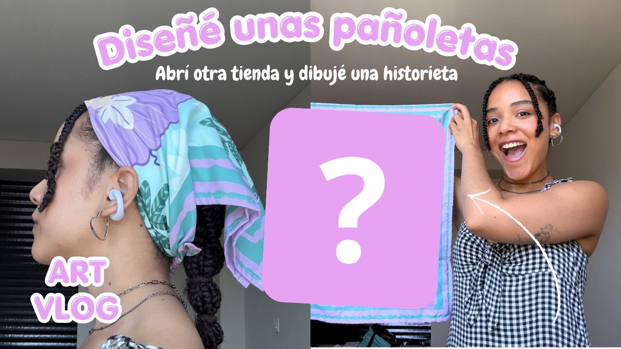 Tengo otra tienda de print on demand | diseñé pañoletas y te cuento qué he estado haciendo | vlog