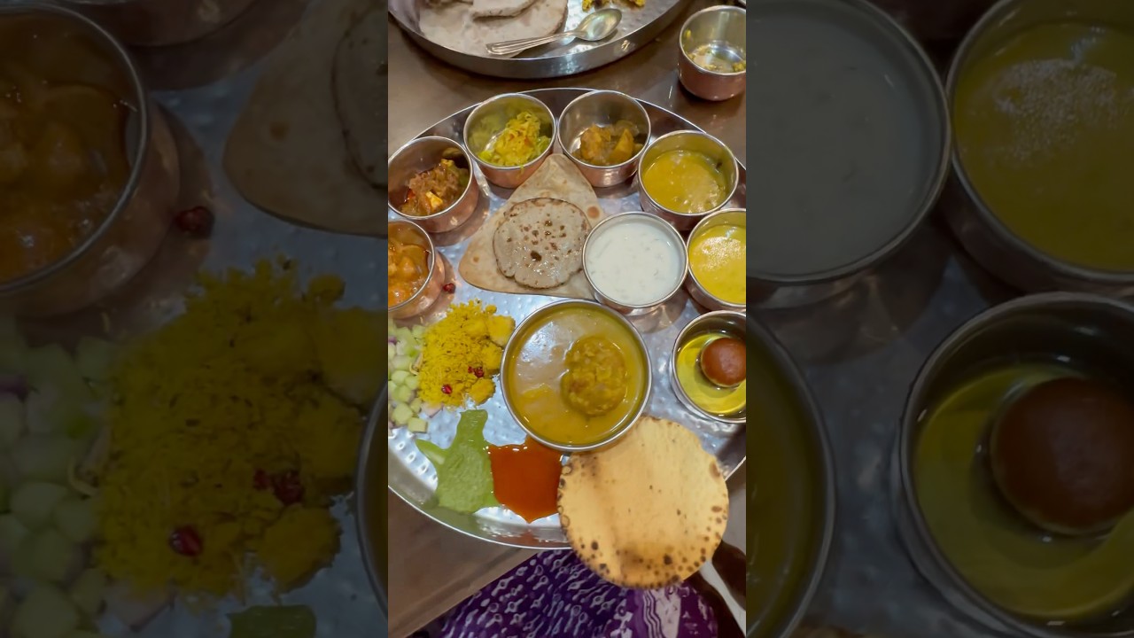 Rajasthani Thali nahi Khayi toh Kuch nahi Khaya☺️ #food #thali #rajasthan #shorts  #ytshorts