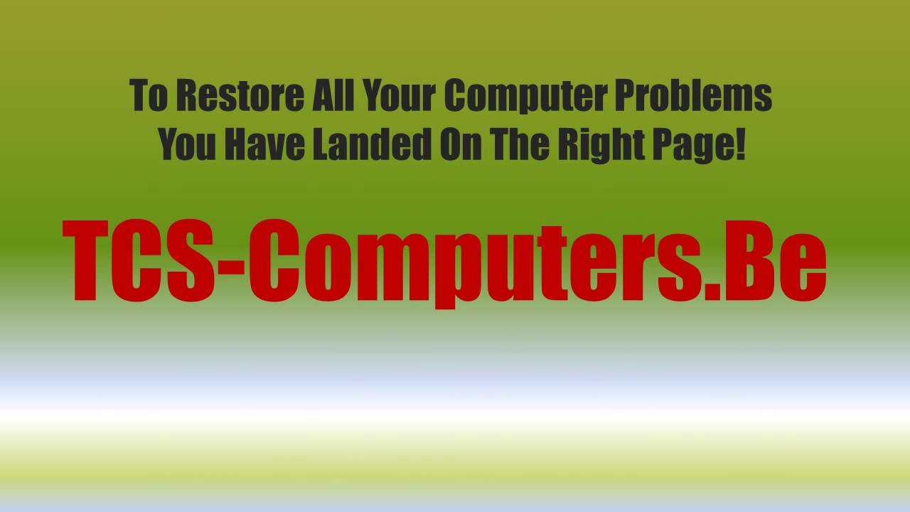 HardDisk Data Recovery And Boekhoudsoftware By Tcs-Computers.Be