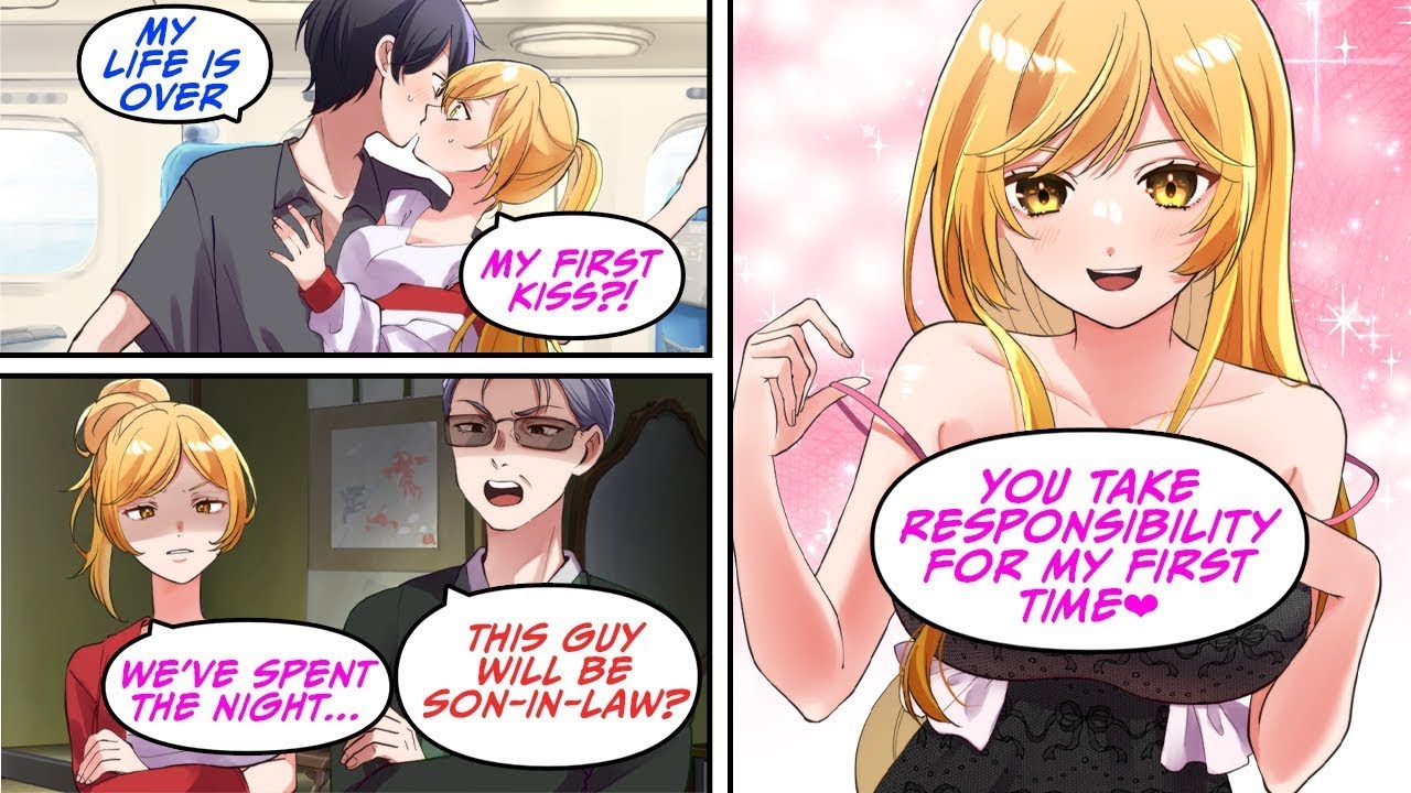 [Manga Dub] Accidental kiss with a beautiful girl on the bullet train [RomCom]