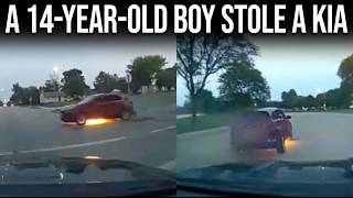 14-Year-Old Car Thief Turns Stolen Kia Into A Fireball. Police Chases.
