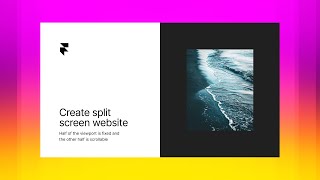Framer Split Screen Website with Fixed Position Profile