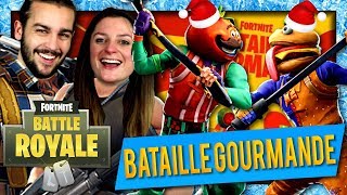 BURGER VS TOMATE : BATAILLE GOURMANDE FORTNITE | FORTNITE BATAILLE GOURMANDE DUO FR