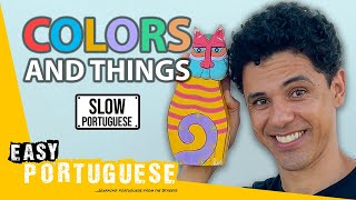What is This? Colors and Objects Vocabulary in Slow Portuguese | Super Easy Portuguese 56
