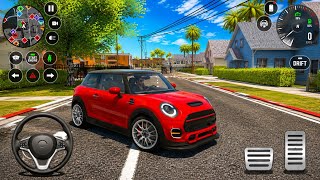 Red Mini Cooper Driving Gameplay 🚗🔥 | Realistic City Driving Simulator | Android Gameplay screenshot 2