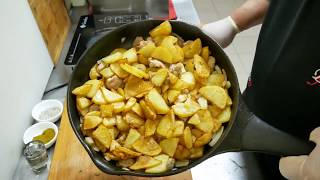 Как БЫСТРО пожарить картошку с мясом