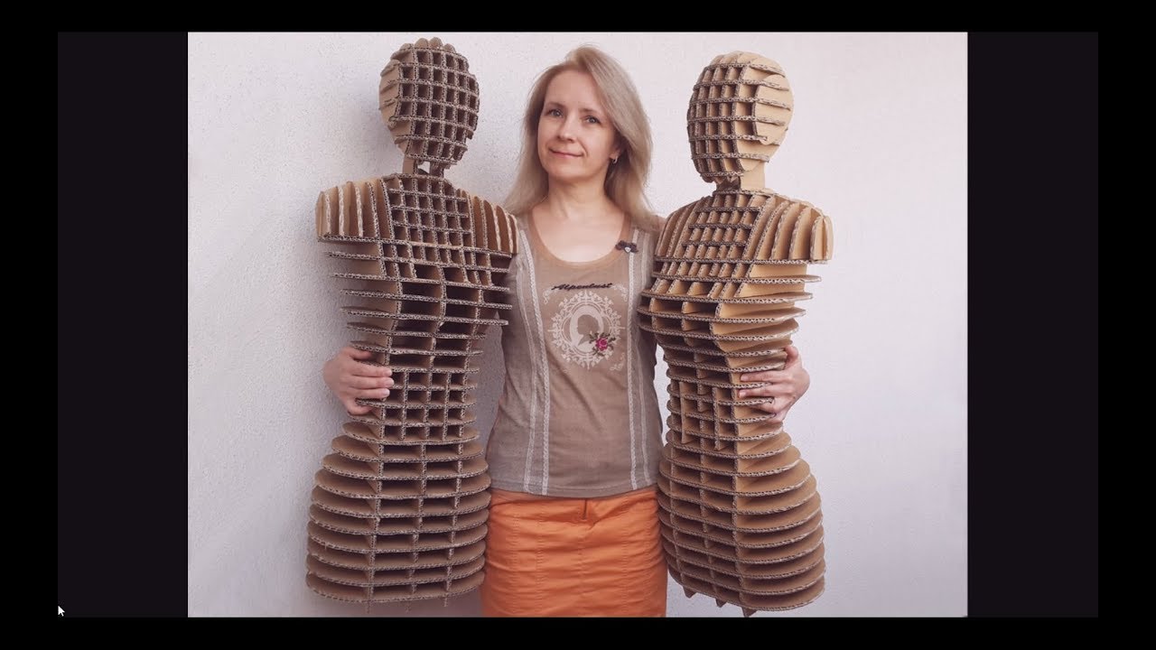 How to assemble a 3D cardboard mannequin YouTube