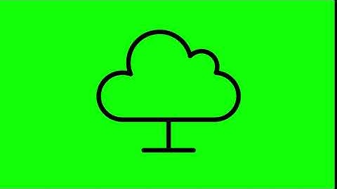 Animated Cloud Computing Icon on Green Screen With Pop-up Sound