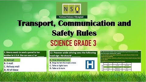 Science Olympiad for class 3 - Transport and communication