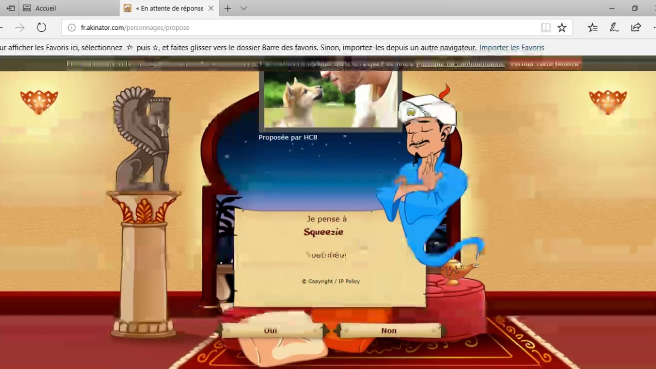 MA PREMIERE VIDEO (AKINATOR LE GENIE DU WEB) - YouTube