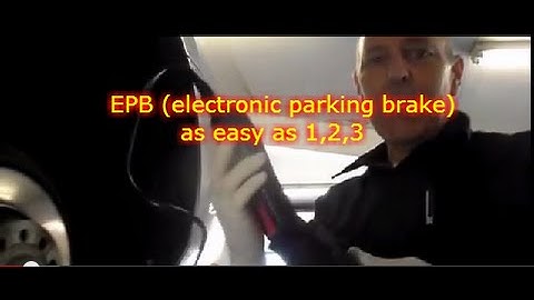 How to replace the rear brakes on a VW CC with electronic parking brake