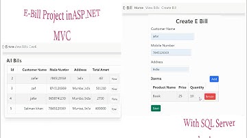 E-Bill Project in ASP.NET MVC With Database | ASP.NET MVC Project