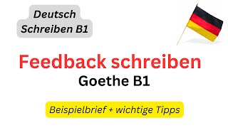 Prüfungsvorbereitung B1 Schreiben Teil 2 | Goethe- Deutschprüfung