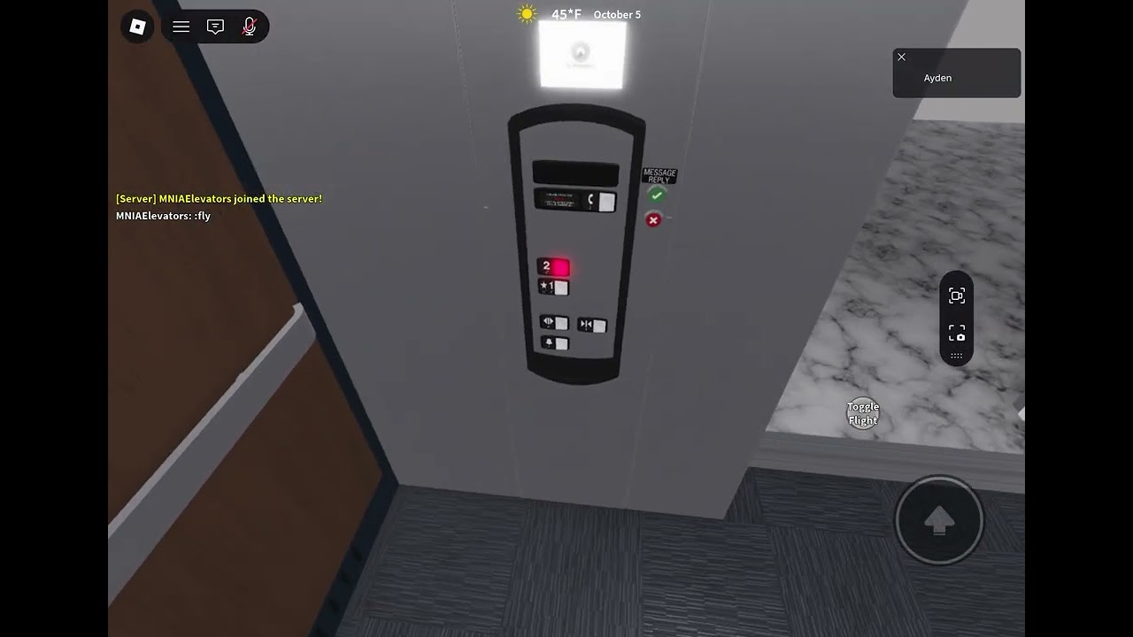 Roblox: Schindler 330a Hydraulic Elevator In a WIP game