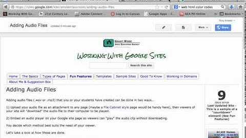 Adding Audio Files to a Google Site