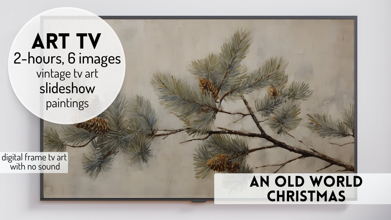 Vintage Christmas TV Art Vintage Art TV Screen Art for Your TV Holiday