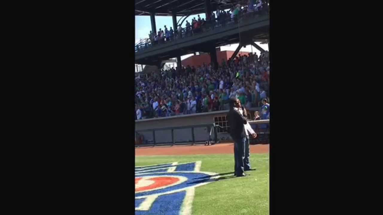 Webb twins singing the national anthem