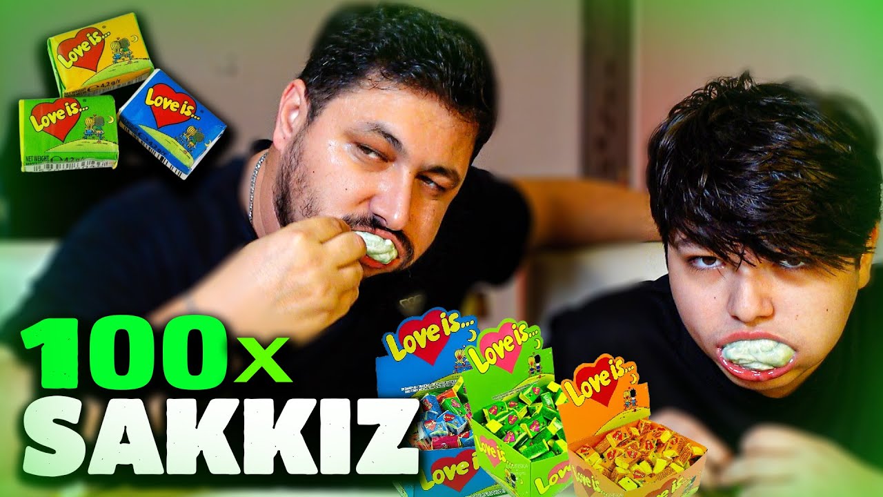 Oğullarımla 100 Dənə Saqqız Çiynədik!