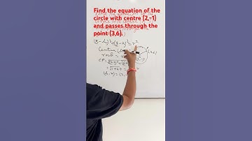 Find the equation of the circle with centre (2,-1) and passes through the point (3,6).