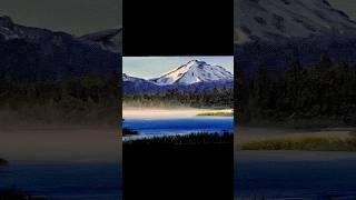 How to Paint a Volcano  🌋 Lassen Peak Split Screen Reveal