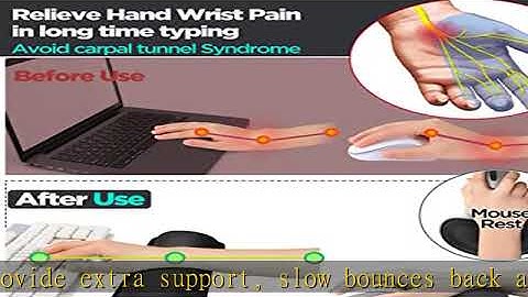 Gimars Upgrade Enlarge Gel Memory Foam Set Keyboard Wrist Rest Pad, Mouse Wrist Cushion Support for