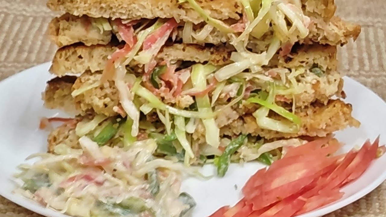 Veg-Loaded Whole Wheat Sandwich 🥪 | No Mayo No Cheese | Easy Healthy Breakfast😊