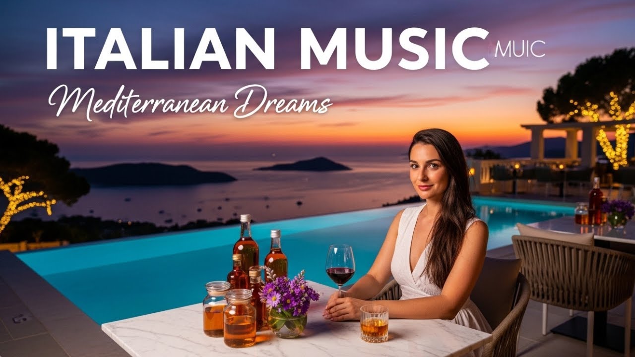 Italian Coastline Dreams 🎶 Soft Guitar Music with Calm Ocean Scenery | 4K