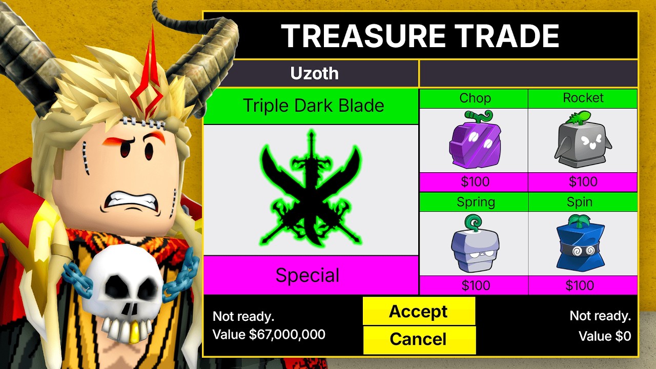 Trading in Blox Fruits, but I Accept FIRST Offer