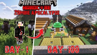 I Survived 100 Days in a Zombie Apocalypse in Minecraft Hardcore!
