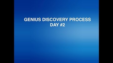 Day #2 Genius Insight Discovery Process