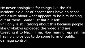 DSP Tries It: Damage Control and Downplaying Insults and Threats to a (Former) Fan