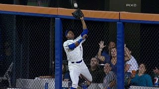 PHI@NYM: Granderson makes nice leaping catch in right