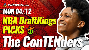 DRAFTKINGS NBA DFS PICKS TODAY | Top 10 ConTENders Mon 4/12 | NBA DFS Simulations