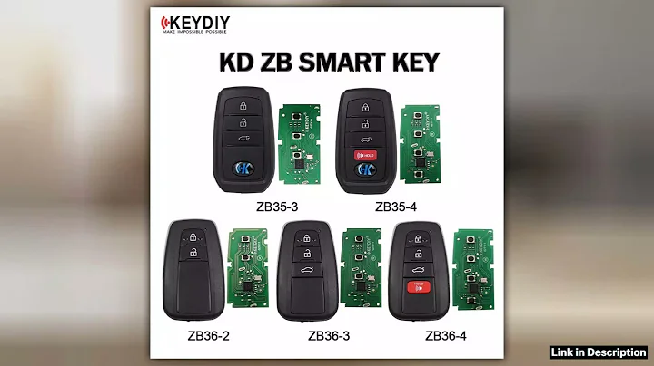KEYDIY KD ZB3534 ZB36234 Smart Key ZB Series Multiple Remotes for KDX2 KDMAX Programmer Replacement