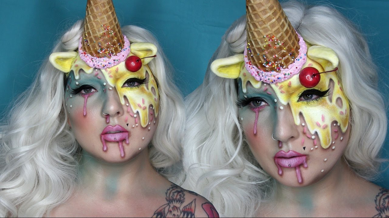 Ice Cream Unicorn Halloween Makeup Tutorial Ft RawBeautyKristi YouTube
