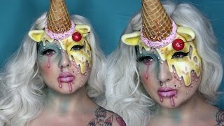 Ice Cream Unicorn Halloween Makeup Tutorial ft RawBeautyKristi