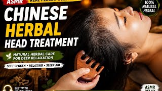 Chinese Herbal Head Treatment 🌿 | Relaxing ASMR Scalp Massage | Soft Spoken