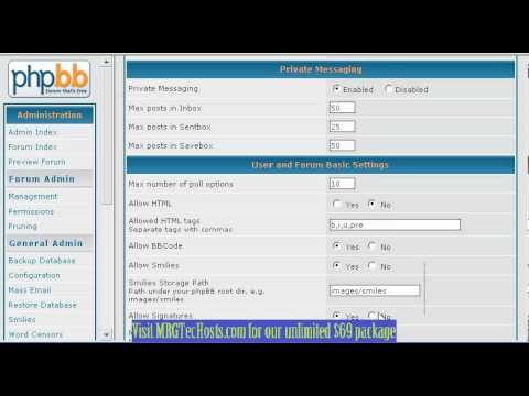 phpbb2 admin configuration 1