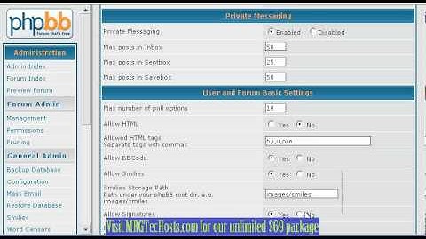 phpbb2 admin configuration 1